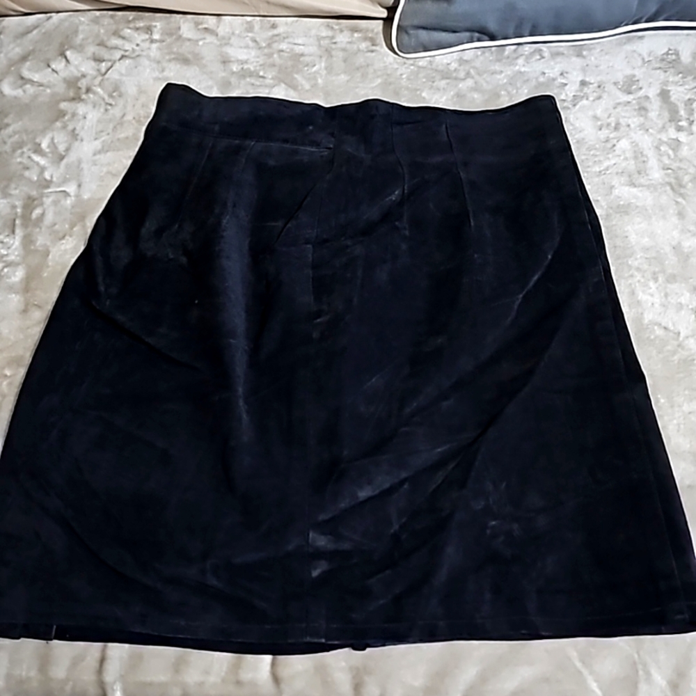 Ann Taylor Black Suede Skirt